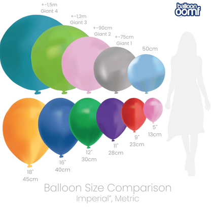 Standard White 12" 30cm Helium Quality Decorator Latex Balloons