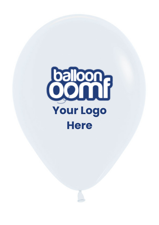 Custom Printed Latex Balloons in Standard Colours Printed in 1 Colour on 1 Side 12 Inch 30cm